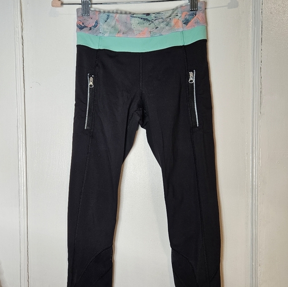 LULULEMON INSPIRE TIGHT II Mesh Black Blushed Illusion SIZE 2 EUC - Picture 2 of 5